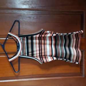 Derek Heart Striped Tank Top Size Large